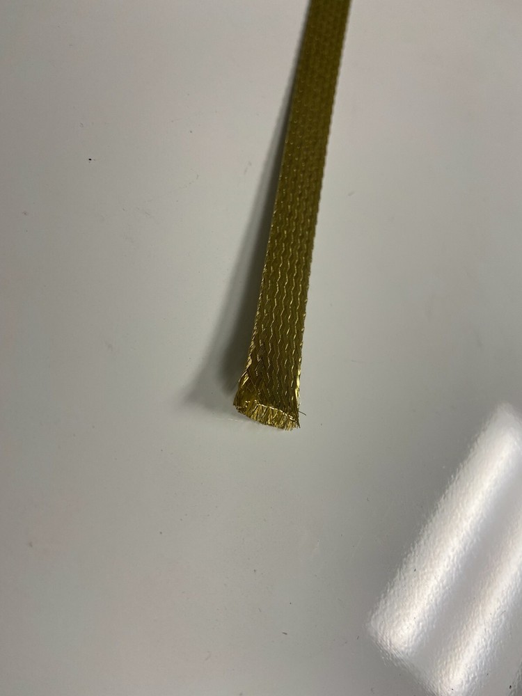 10 FEET 3/8 INCH BRAIDED GROUND STRAP GROUNDING BRASS Flat Braid MADE IN USA
