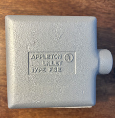 Appleton FS-2-75, 2-Gang, 3/4″ Hub, Malleable Iron, Shallow, Device Box, 1 pc