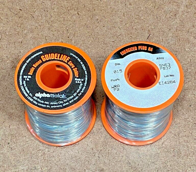 Solder Alpha Energized + RA ~ 63Sn 37Pb P2 .015″ ~ Rosin Based Solder (2-Rolls)