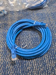 Lot of 8 QUIKTRON 576-110-015 Snagless C6 Patch Cord Jumper Blue 15 Ft. #77958