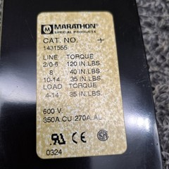 Marathon 1431555 Power Distribution Block. 350A 600V