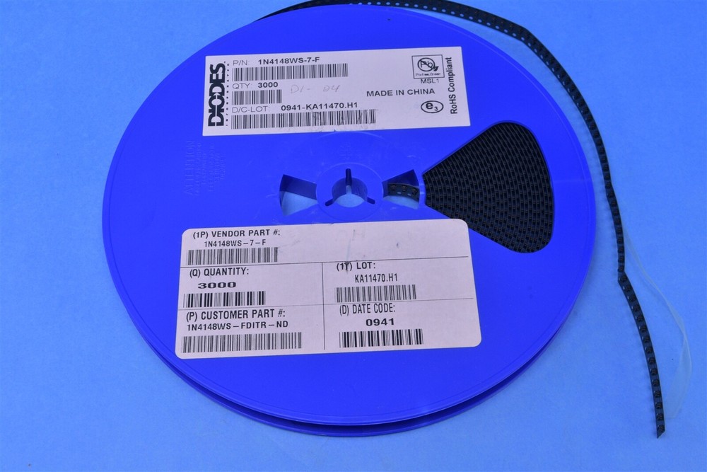 2500 Diodes Diode Standard 75 V 150mA Surface Mount 1N4148WS-7-F