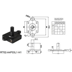 4Position Square Rotary Switch 250V3A Multi-band Coded Knob Switch Speed Control