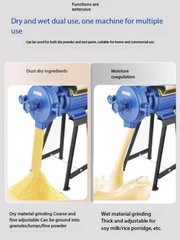 Corn Crusher for Home Use 220V Dry/Wet Dual-Use Feed Grinder for Livestock