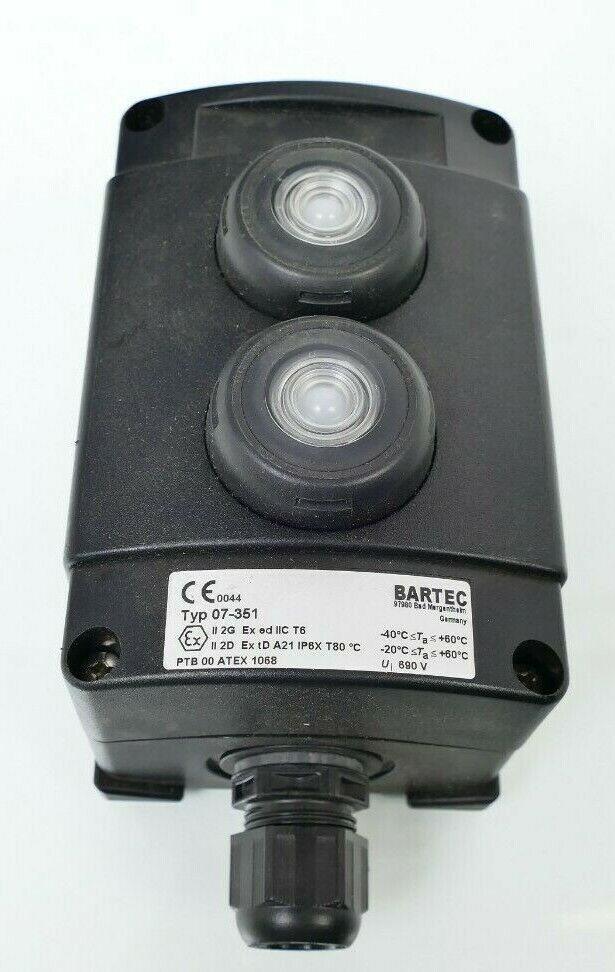 BARTEC 07-351 Control Station Press Button ATEX / 73 x 93 mm