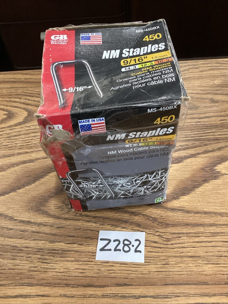 Gardner Bender MS-450BX Cable Staples 9/16″ 450 Pcs