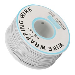 (White)1Roll WiRe Wrapping Single Copper Wire Strand 30AWG Cable 0.25mm Y