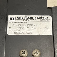 IEE 3 digit One-Plane digital readout projection display 20-4972-1909-K untested