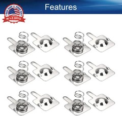 Heyiarbeit 20 Pairs Battery Springs AA Battery Contact Plate Positive to Negativ
