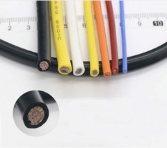 Silicone Stranded Flexible Cable Wire 10-20AWG Gauge 0.08mm Tinned Copper Wires