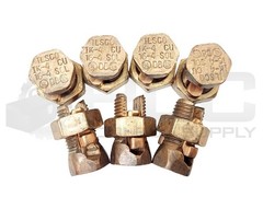NEW LOT OF 7 ILSCO IK-4 COPPER SPLIT-BOLT CONNECTOR