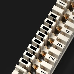 Silver-plated Copper Terminal Block Telephone Spring Snaps into Wiring Module