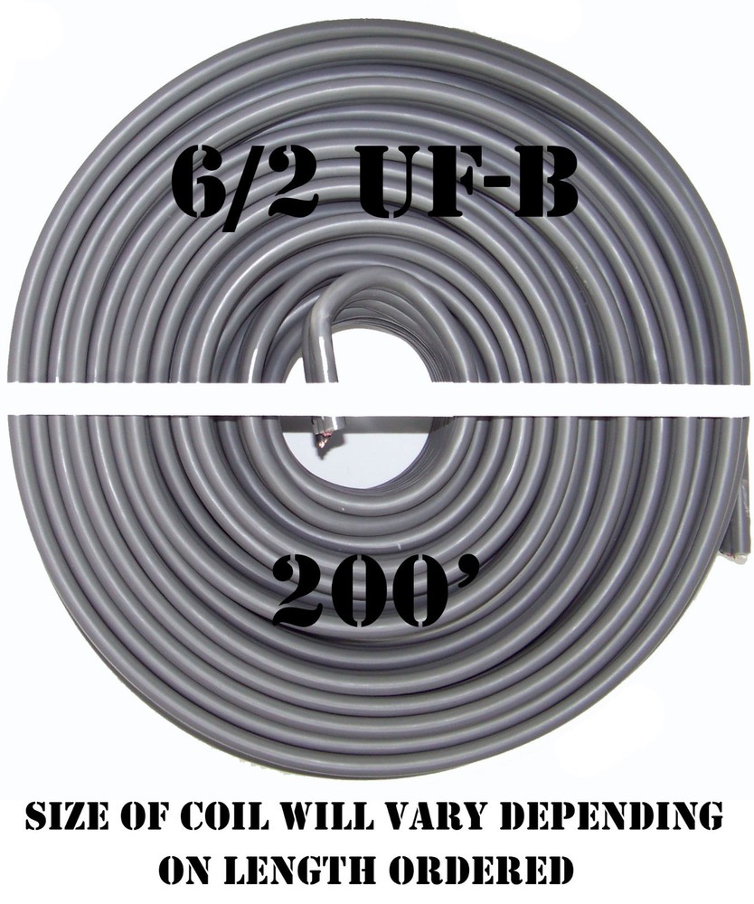 6/2 UF-B x 200′ Southwire Underground Feeder Cable