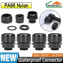 IP68 Waterproof Nylon Corrugated Sleeve Tubing Compression Junction AD10-AD54.5