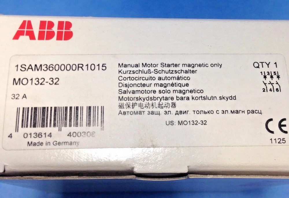 1PC- ABB MO132-32 MPCB Motor Protection Circuit Breaker 1SAM360000R1015- NEW