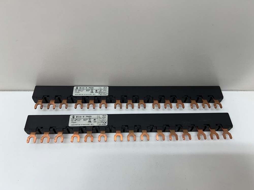 LOT OF (2) GOOD USED! MOELLER 65A 600V BUS BAR B3.0/5-PKZ0