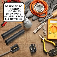 4-Pack Waterproof Wire Splice Kit for 14/3 to 8/3 UF Cables – 600V Direct Burial