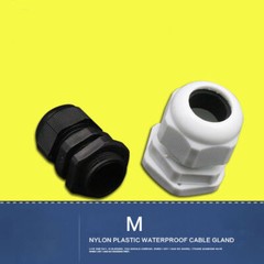 Metric Nylon Cable Electrical Gland IP68 Waterproof M12/M16/M20-M40 White/Black