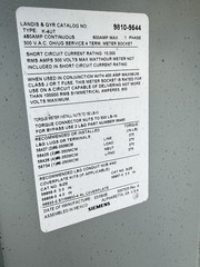 9810-9544 Type K4 10-Cutout Meter Socket, 300 VAC 480 A, 1 Phase, NEMA 3R Enclos