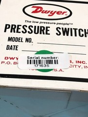 2 Dwyer 1823-2 Low Differential Pressure Switch, 171635