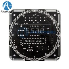Rotating LED Alarm Electronic Digital alarm Clock DIY Kit Board Parts 5V DS1302