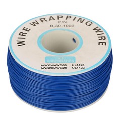1Roll Wire Wrapping Single Copper Wire Strand 30AWG Cable 0.25mm Core Dia. Blue