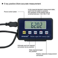 Digital Linear Scale DRO 0-200mm 0.01mm Magnetic Remote External Display