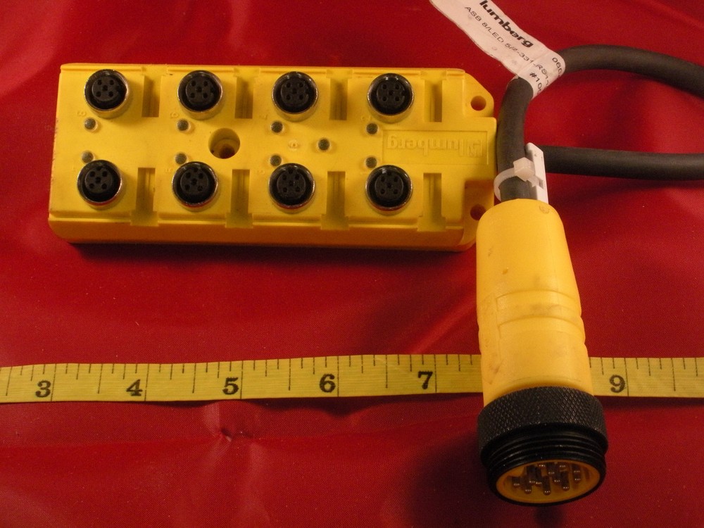 Lumberg ASB 8/LED 5/4-RS120M Distribution Block Box Connector #100 ASB 8 LED 5/4