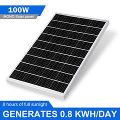 100 Watt 12V 23% High Efficiency Mono Solar Panel PV Module for Marine Caravan