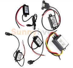 DC12V to DC5-9V Mini/Micro/A type USB Dual Converter Step Down Power Module Tool