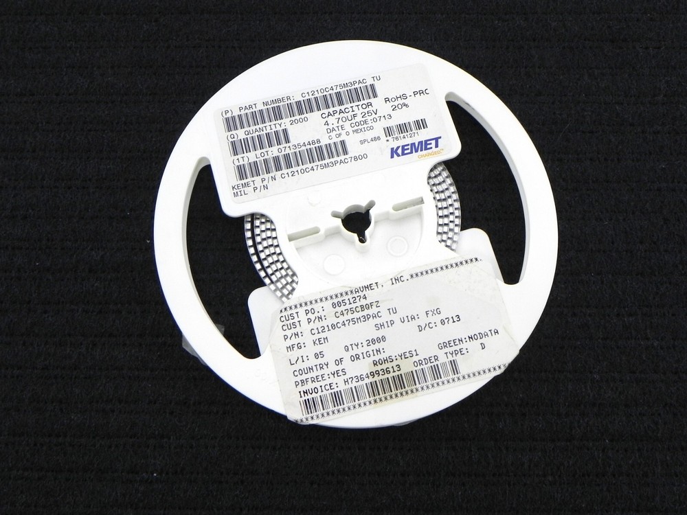 Kemet C1210C475M3PAC MLCC – SMD/SMT 25volts 4.7uF X7R 20%