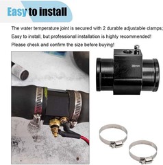3PCS Auto Water Temp Joint Pipe, Sensor Gauge Radiator Hose Adapter Size: 38MM