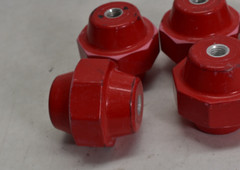 Lot of 6 MBI Mar-Bal Moulded Polyester Fiberglass Insulator 2″ x 2″ T12