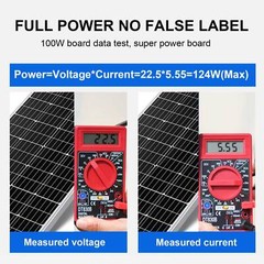 100 Watt 12V 23% High Efficiency Mono Solar Panel PV Module for Marine Caravan