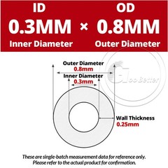 PTFE Tube Tubing Pipe ID 0.3-16 mm × OD 0.8-20 mm High Heat Resist Translucent