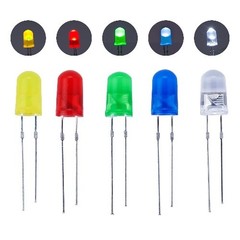 300pcs 3mm 5mm LED Diode Assortment Kit White Red Blue Green Yellow Light