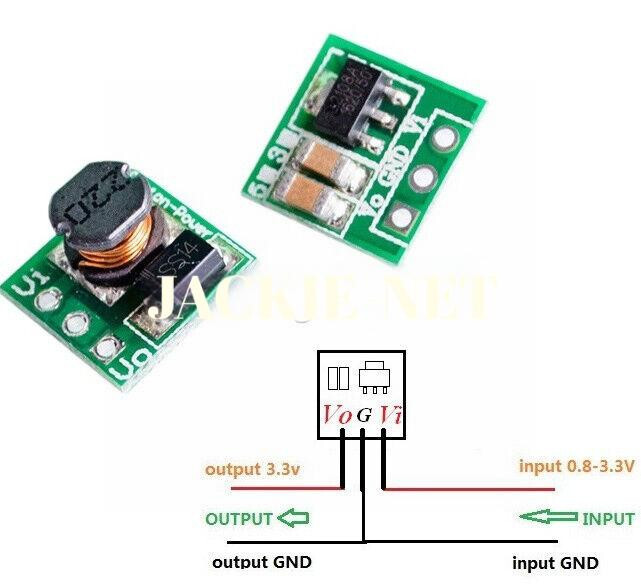 2PCS DC-DC 1.5V 1.8V 2.5V 3V to DC 3.3V Step-UP Boost Power Supply Converter
