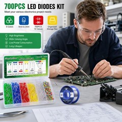 3mm 5mm LED Diodes Kit 700 Piece 10 Values 5 Color Light Assortment Low Voltage