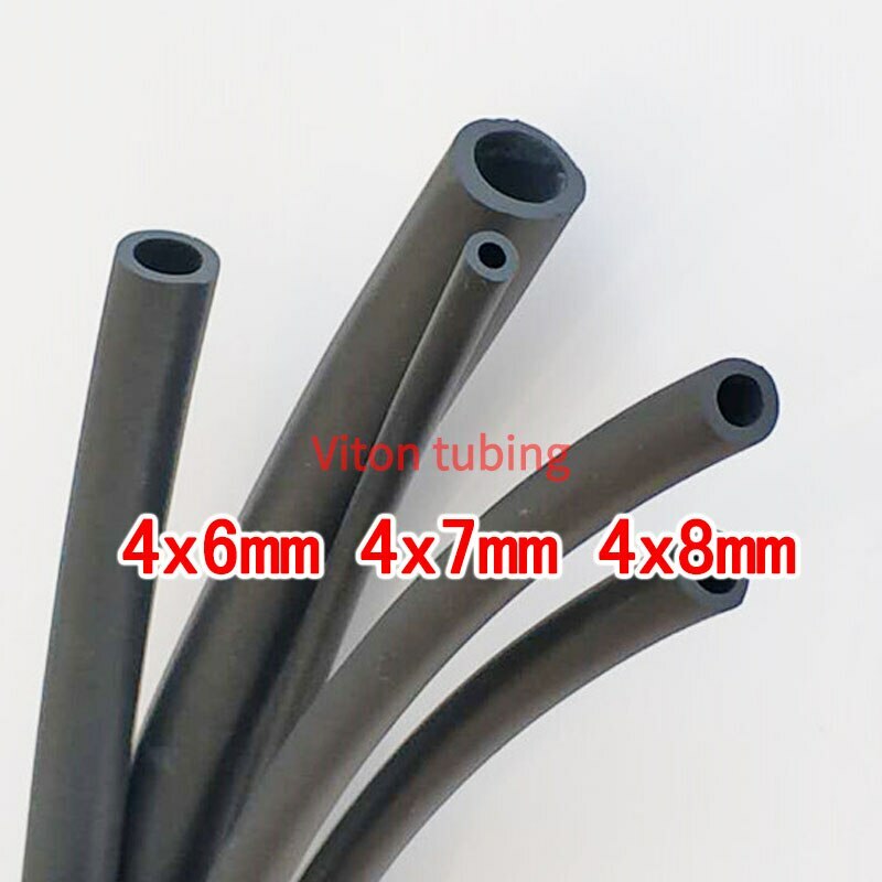 Id Fluorine rubber hose FKM tube Viton tubing FPM pipe fluororubber tube 2M 4mm