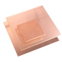 0.3-6mm Natural 99% Pure Copper Sheet Plate Metal guillotine cut -Multiple Sizes