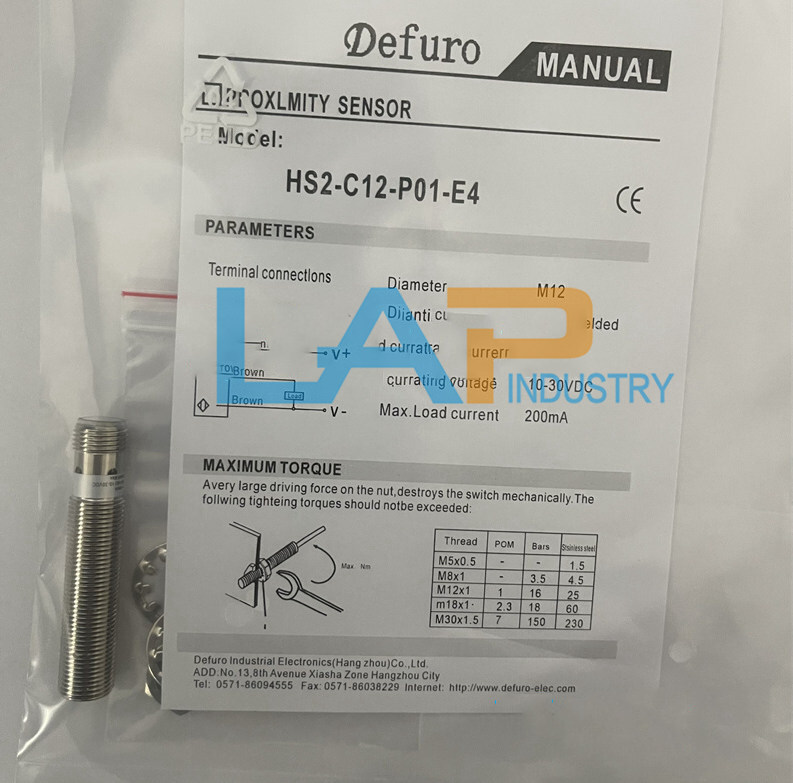 1PCS New For Defuro Proximity Sensor HS2-C12-P01-E4 10-30VDC 200mA