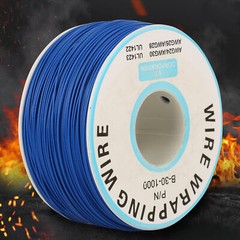 1Roll Wire Wrapping Single Copper Wire Strand 30AWG Cable 0.25mm Core Dia. Blue