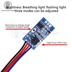 DC3-24V PWM LED Control Module with Dimming Breathing Flashing For LED Lights