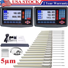 2/3 Axis Digital Readout Linear Scale DRO Display 5μm for Bridgeport/Knee Mill