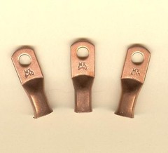20 Big Bare Battery COPPER Ring Lug Terminal Connector #6 Wire Gauge AWG 10 Stud