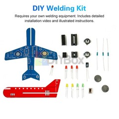 LED Flowing Light Aircraft Model Kit DIY Electronic Kit Circuit Toy Soldering