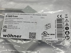 Wohner 01601000 Support For Earth And Neutral Busbars Single Pole PE/N-support