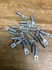 Lot Of 22 Burndy S/10 Copper Compression Terminal Lug Gray 1-Hole 4AWG 3/16″