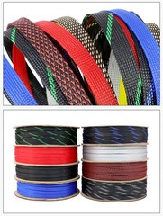 PET Expandable Braided Cable Tidy Sleeving Wire Harness Flexible Various Colours
