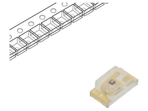 5X 19-213/G6C-FN2Q1L/3T/3T LED SMD 1608 Yellow Green 36-90mcd 1.6×0.86×0.6mm 12